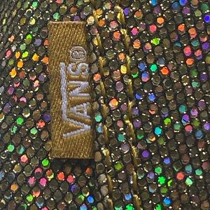 GOLD GLITTER VANS size 9